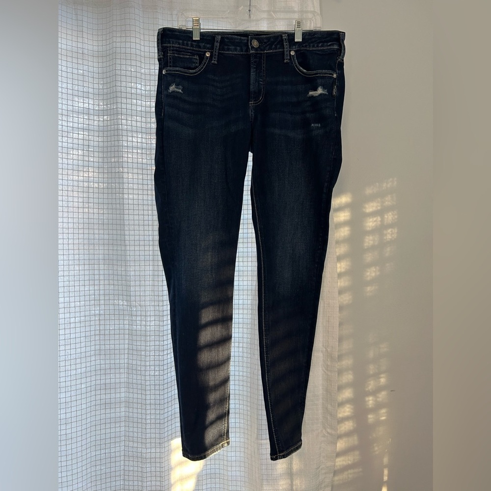 Silver Skinny Jeans
